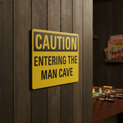 Caution Entering The Man Cave