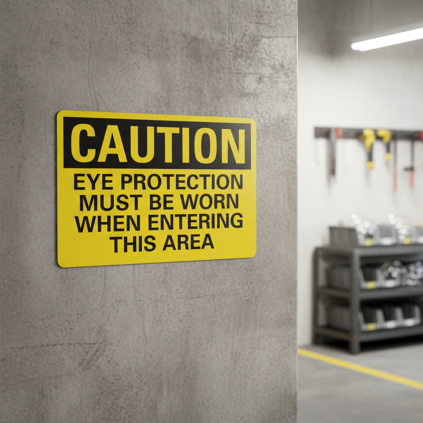 Caution Eye Protection Must Be Worn When Entering - Image 2