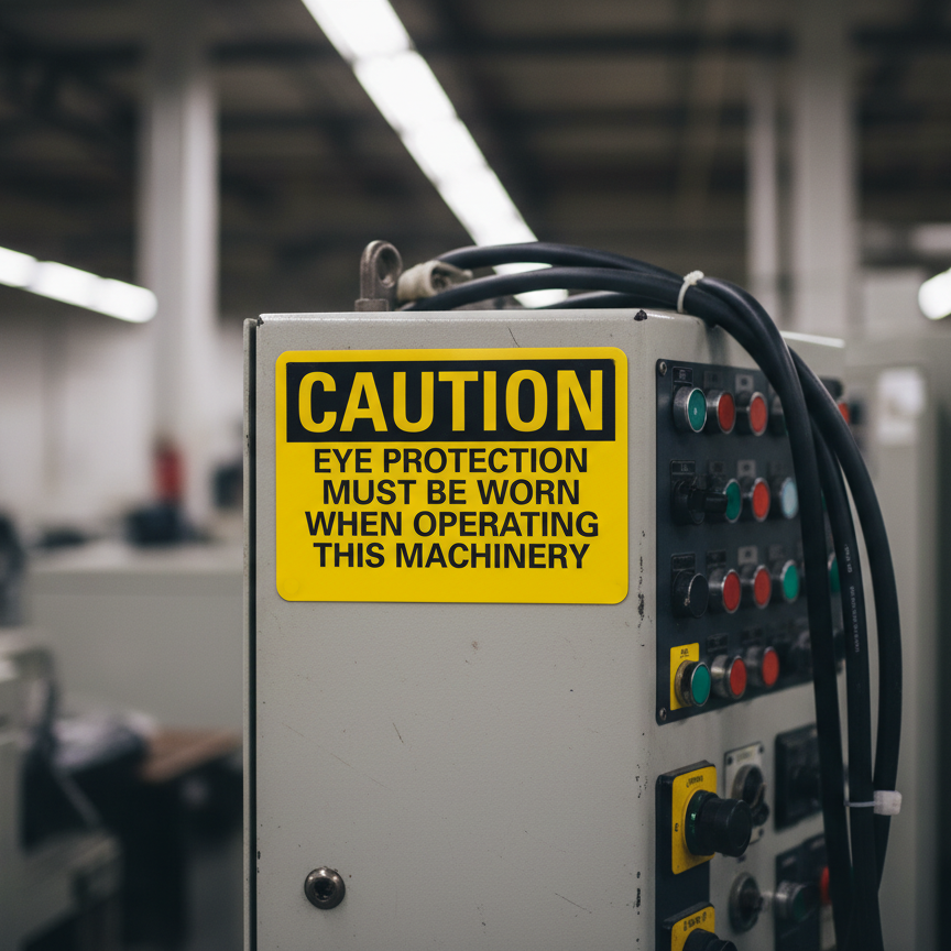 Caution Eye Protection Must Be Worn When Operating