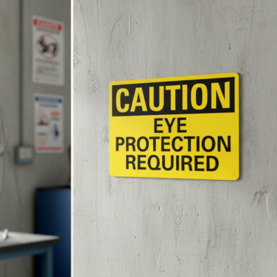 Caution Eye Protection Required