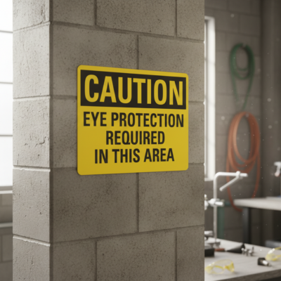 Caution Eye Protection Required In This Area