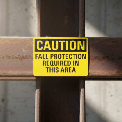 Caution Fall Protection Required In This Area