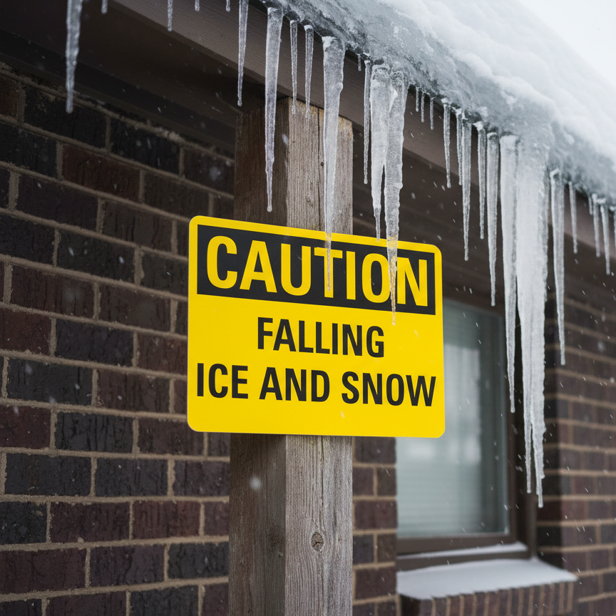 Caution Falling Ice And Snow