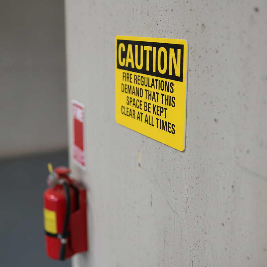 Caution Fire Regulations Demand That This Space