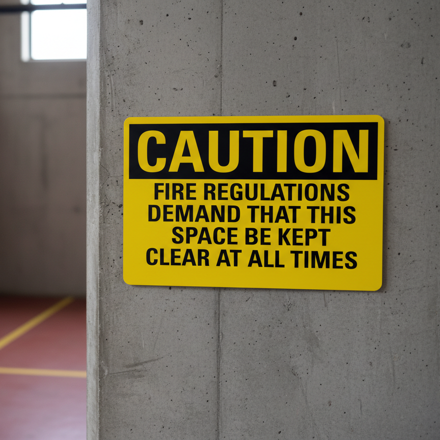 Caution Fire Regulations Demand That This Space - Image 2