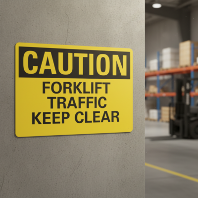 Caution Forklift Traffic Keep Clear