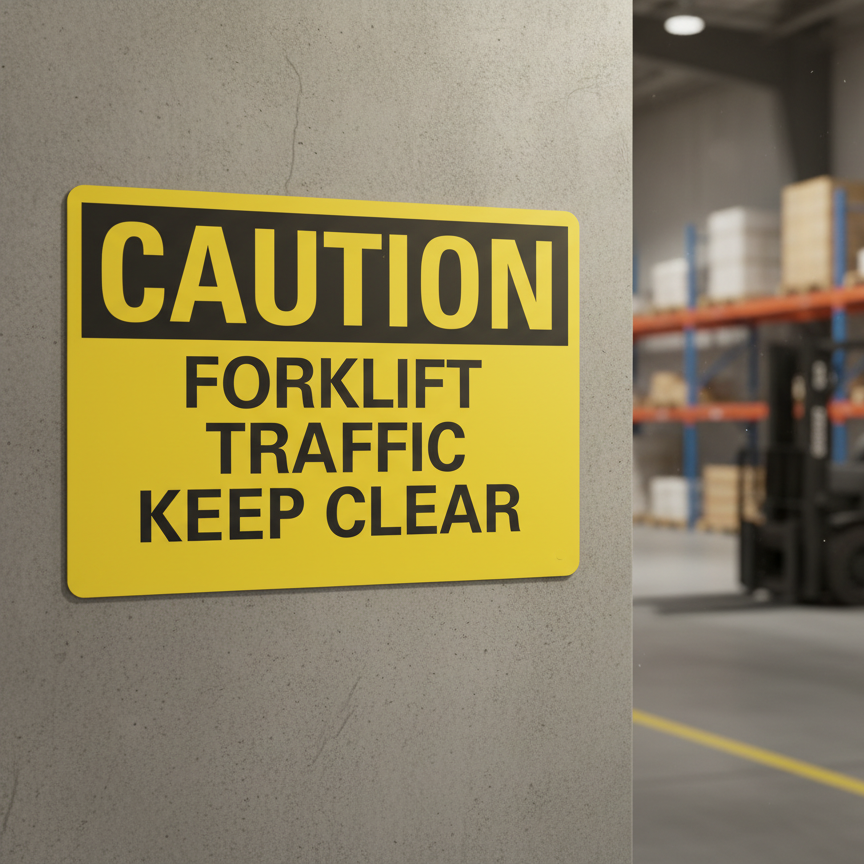 Caution Forklift Traffic Keep Clear