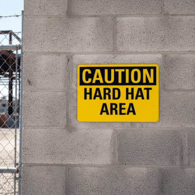 Caution Hard Hat Area