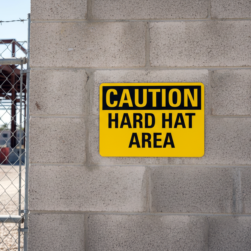 Caution Hard Hat Area - Image 2