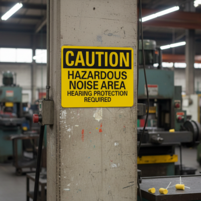 Caution Hazardous Noise Area Hearing Protection