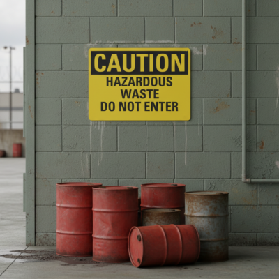 Caution Hazardous Waste Do Not Enter