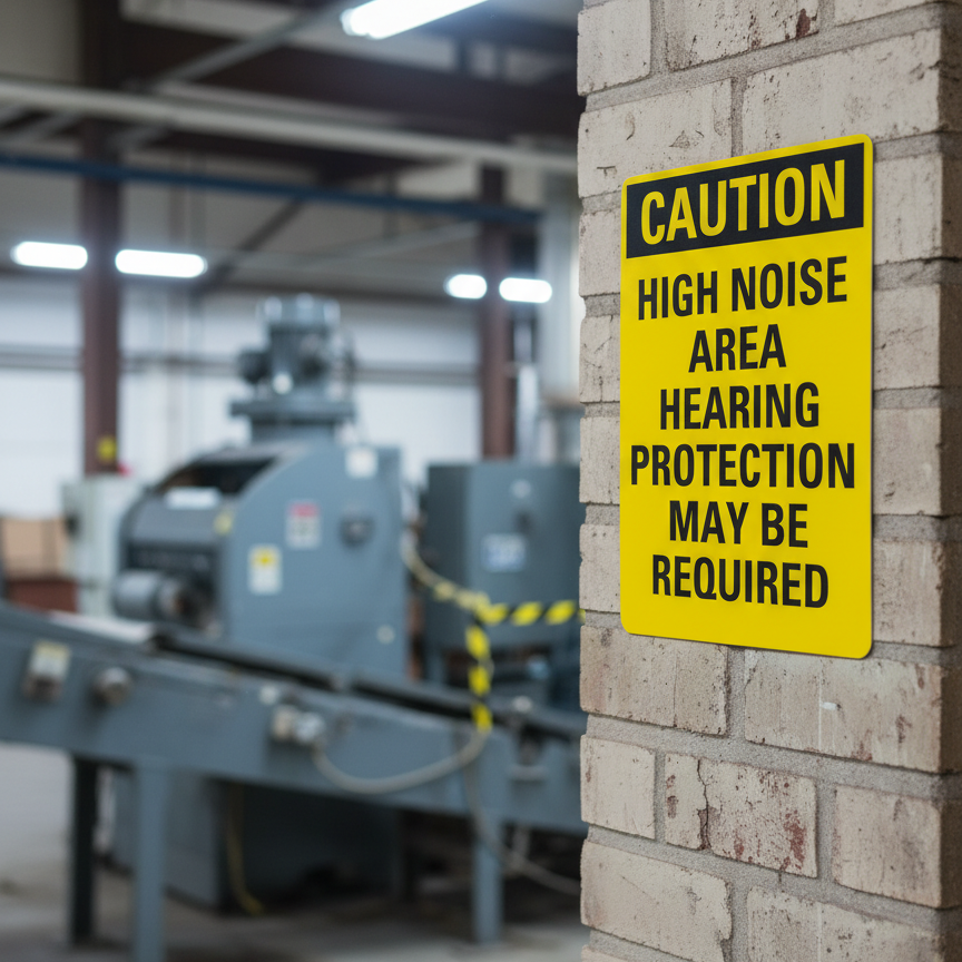Caution High Noise Area Hearing Protection