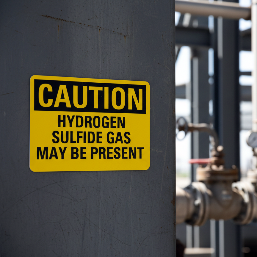 Caution Hydrogen Sulfide Gas May Be Present - Image 2