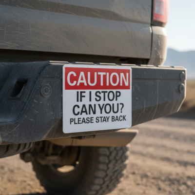 Caution If I Stop Can You? Please Stay Back