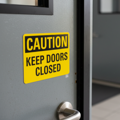 Caution Keep Doors Closed