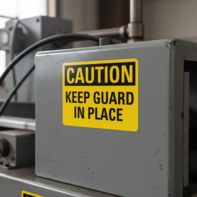 Caution Keep Guard In Place