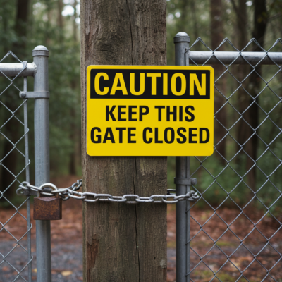 Caution Keep This Gate Closed
