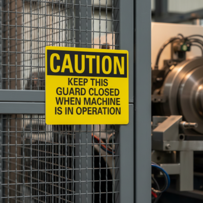 Caution Keep This Guard Closed When Machine