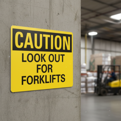 Caution Look Out For Forklifts