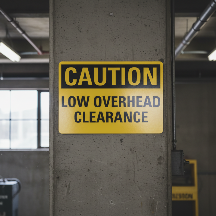 Caution Low Overhead Clearance