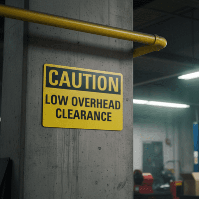 Caution Low Overhead Clearance