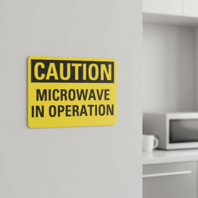 Caution Microwave In Operation