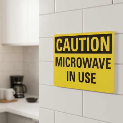 Caution Microwave In Use