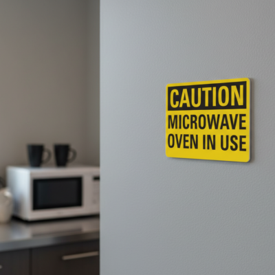 Caution Microwave Oven In Use