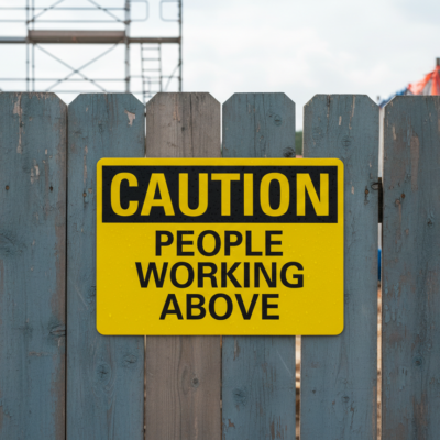 Caution People Working Above