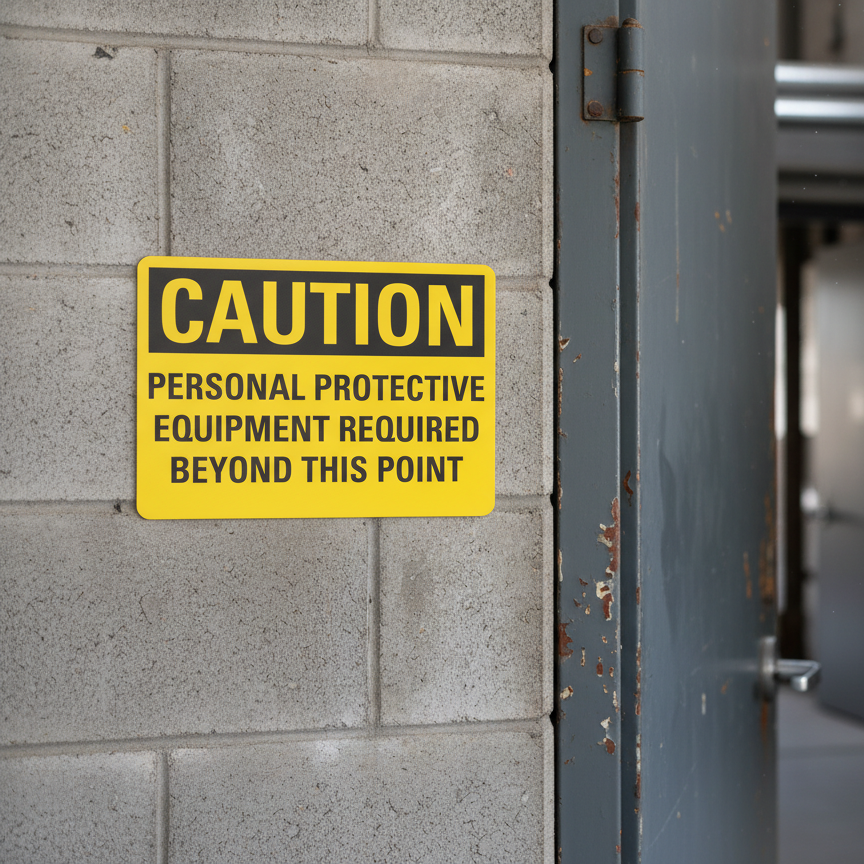 Caution Personal Protective Equipment Required