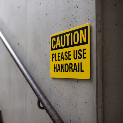 Caution Please Use Handrail
