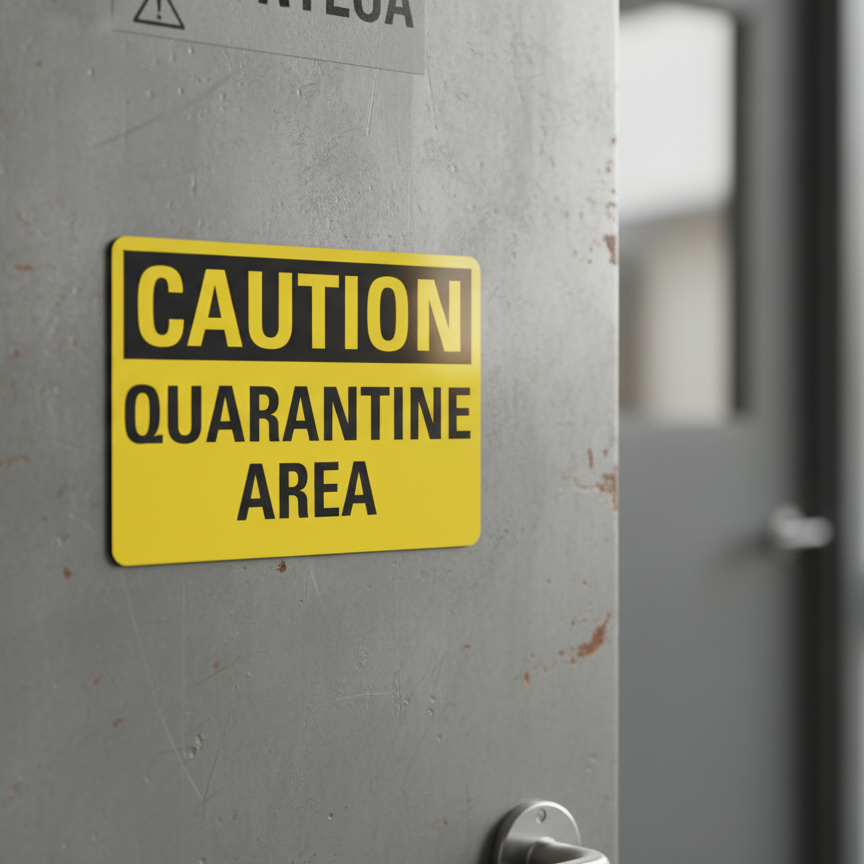 Caution Quarantine Area