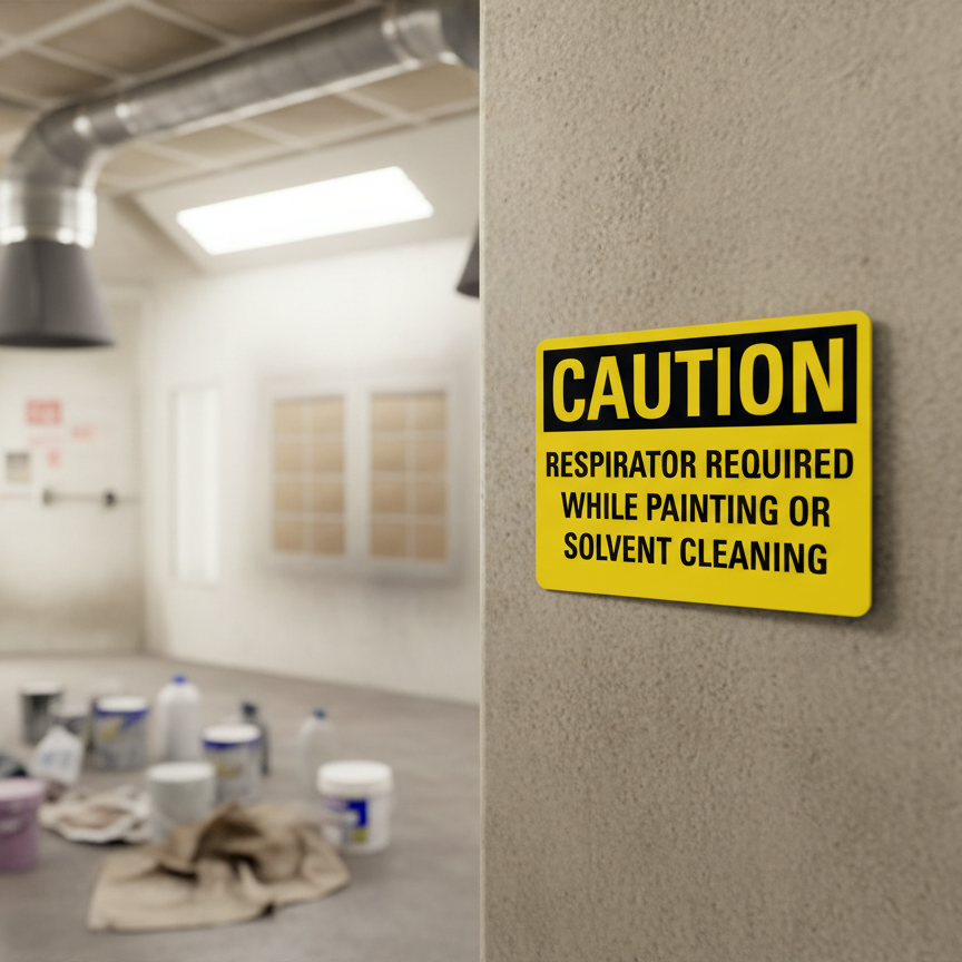 Caution Respirator Required While Painting - Image 2