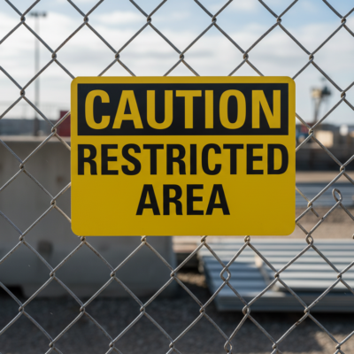 Caution Restricted Area