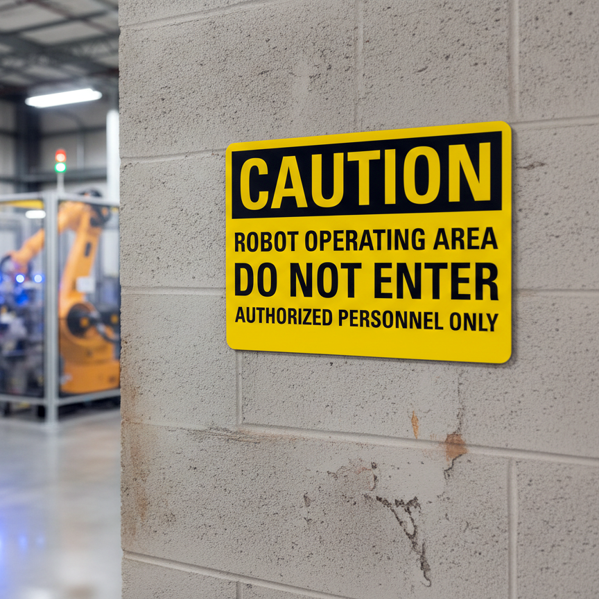 Caution Robot Operating Area Do Not Ente Authorized - Image 2