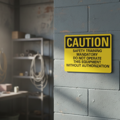 Caution Safety Training Mandatory Do Not Operate