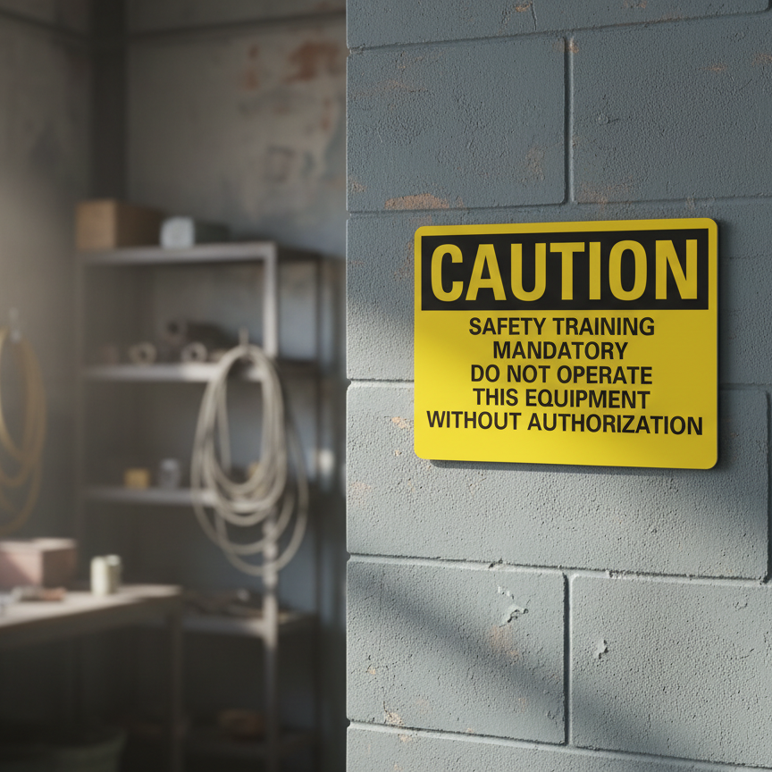 Caution Safety Training Mandatory Do Not Operate