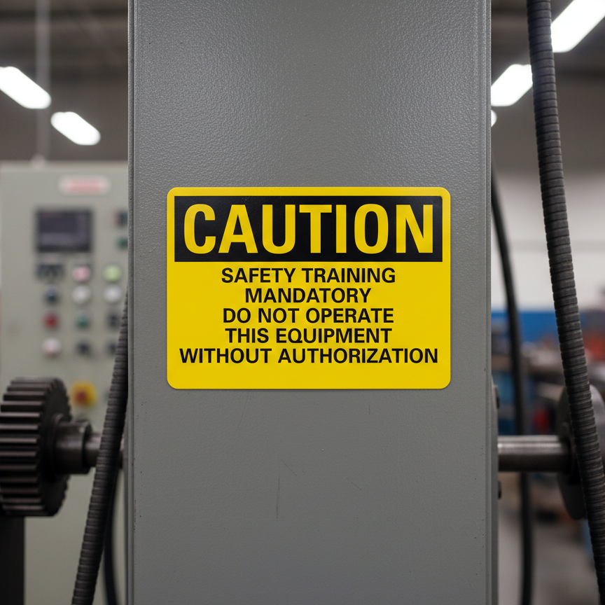 Caution Safety Training Mandatory Do Not Operate - Image 2