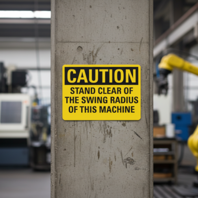 Caution Stand Clear Of The Swing Radius Of