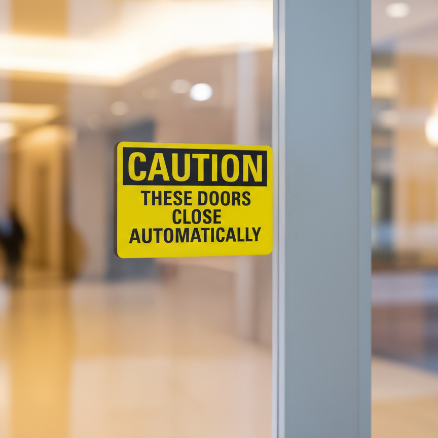 Caution These Doors Close Automatically