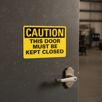 Caution This Door Must Be Kept Closed