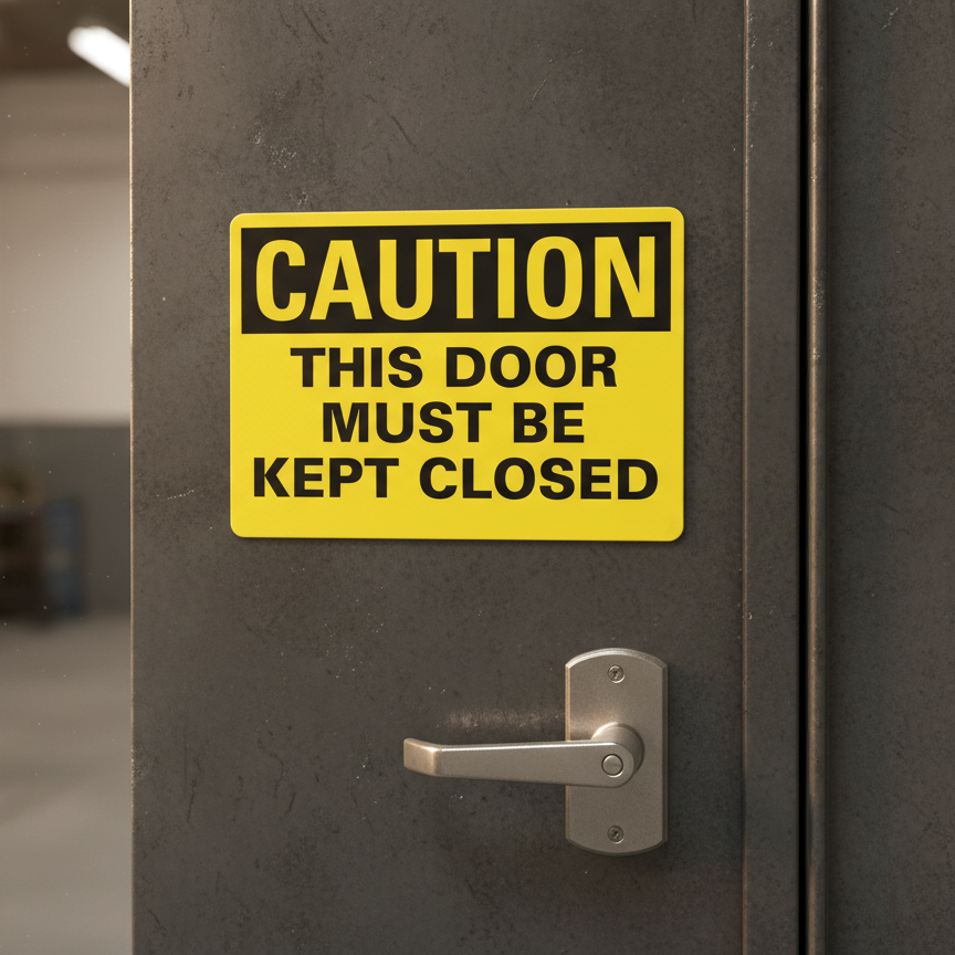Caution This Door Must Be Kept Closed - Image 2