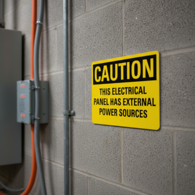 Caution This Electrical Panel Has External
