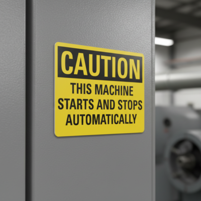 Caution This Machine Starts And Stops Automatically