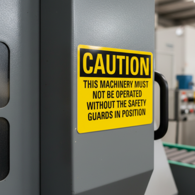 Caution This Machinery Must Not Be Operated