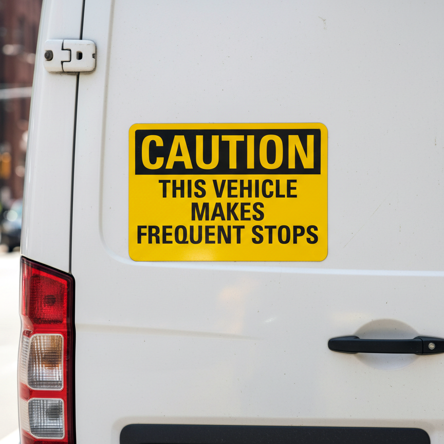 Caution This Vehicle Makes Frequent Stops - Image 2
