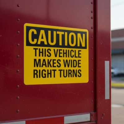 Caution This Vehicle Makes Wide Right Turns