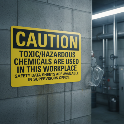 Caution Toxic/Hazardous Chemicals Are Used