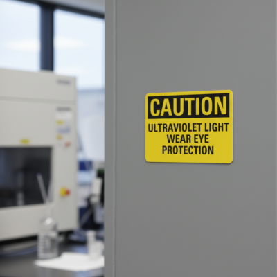 Caution Ultraviolet Light Wear Eye Protection