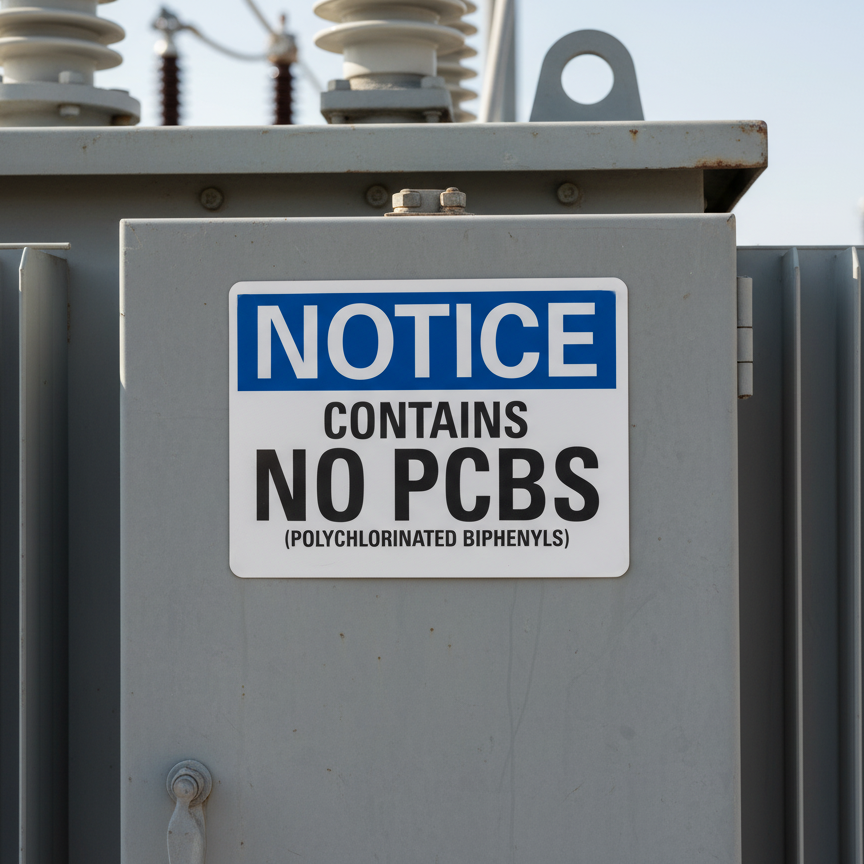 Notice Contains No Pcbs (Polychlorinated Biphenyls)